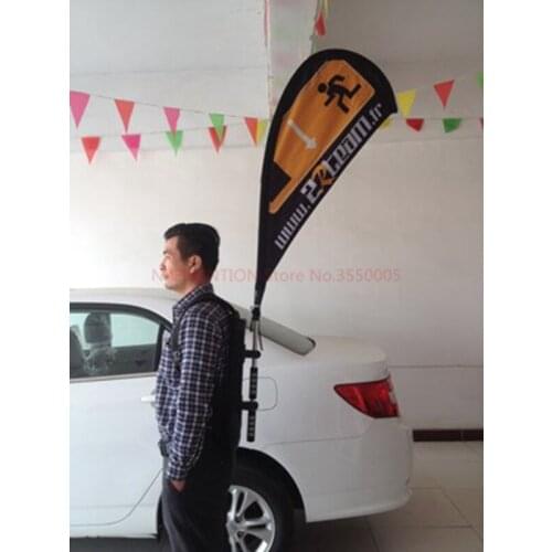 High Quality 52X95cm Backpack Teardrop Flag/Walking billboard/Backpack Flag Banner/Backpack Flying