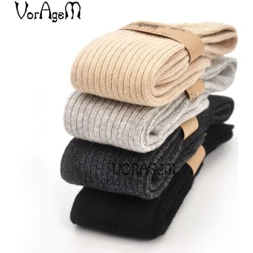 Womens Winter Pure 80% Lambs Wool Socks Ladies Super Warm Wool Thick Socks Fashion High Tube Plus Size Socks Women Winter Gift