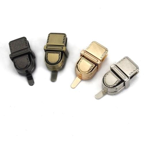 1pcs Metal New Style Push Lock Tongue Lock Clasp Closure Parts for Leather Craft Women Bag Handbag Purse Hardware Accessories