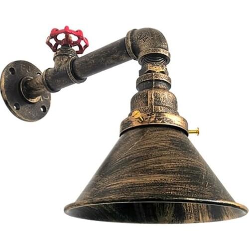 1Pcs Vintage Industrial Rustic Wall Table Lights Steampunk Metal Water Pipe Ceiling Wall Table Lights