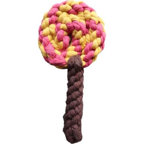 1pcs Pet Dog Chew Toys For Small Dogs Cleaning Teeth Puppy Dog Bite Resistant Rope Knot Toy Playing Dogs Toys Pet Molar Toy