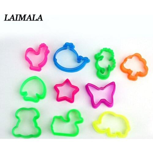 10pcs/set Random Color Plasticine Mold Animal Shape Clay Mould Baby Children Toys Animal Clay Playdough Mold Tool Toys