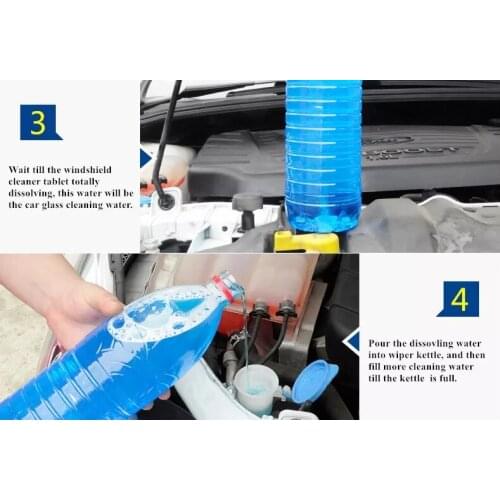 2 in1 Multifunctional Automotive Glass Cleaner Tablet Effective Windscreen Detergent Mirror Concentrated Detergent Powerful Pill
