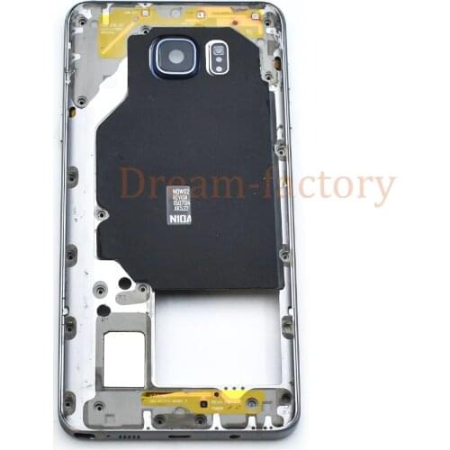20pcs/lot DHL Middle Frame For Samsung Galaxy Note 5 N920 Mid Bezel Metal Frame Housing Chassis With Camera Glass Lens