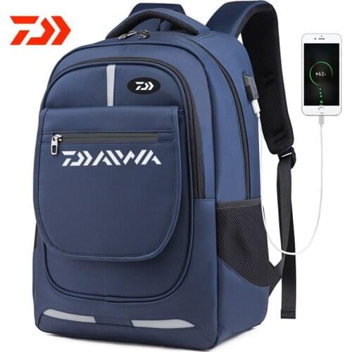 2021 Daiwa Outdoor Camping Fishing Bag Multifunctional Business Backpack Waterproof Hiking Leisure Travel Shoulder Fishing Bag