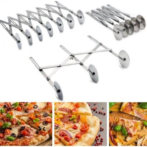 3/5/7 Wheels Cutter Dough Divider Side Pasta Knife Flexible Roller Blade Pizza Pastry Peeler Stainless Steel Bakeware Tools 2021