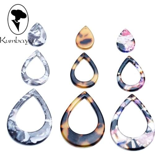 3sets/lot Acrylic Acetic Acid Materials Water Dropping DIY Charm Parts Women Jewelry DIY Earrings Accessories Handmade P18421