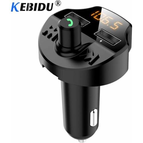 3.1A Dual USB Fast Phone Car Charger Bluetooth V5.0 FM Transmitter Voltage LCD Wireless FM Modulator Car MP3 Player TF U Disk