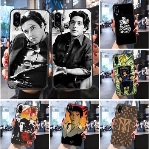 Tony Montana Scarface Al Pacino Phone case For Huawei P Mate P10 P20 P30 P40 10 20 Smart Z Pro Lite 2019 Frosted black painting