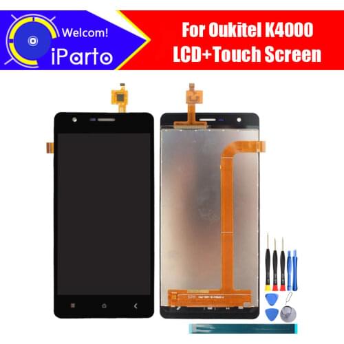 5.0 inch Oukitel K4000 LCD Display+Touch Screen Digitizer 100% Tested New LCD Screen Glass Panel Assembly For K4000 (2 touch)