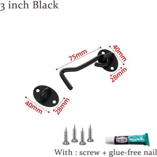 Hardware Fittings Home Use Door Mounted Sliding Door Locks Latch Metal Window Chain