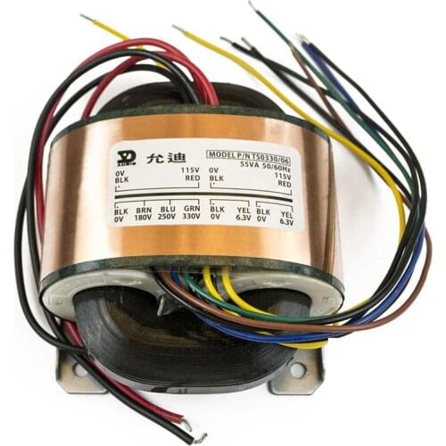 50W 50VA Tube Amplifier Preamp 0-115V 0-115V 0-180V-250V-330V 0-6.3V 0-6.3V R Core Transformer Power Amp For 12AX7 12AU7