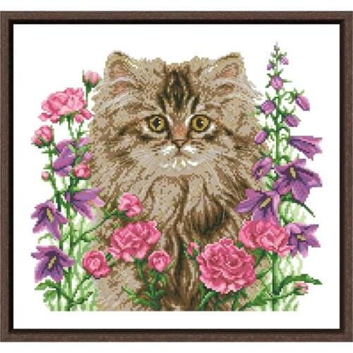Flower lover cross stitch kits Dreampattern embroidery needlework sets 18ct 14ct 11ct unprint cloth DIY handmade