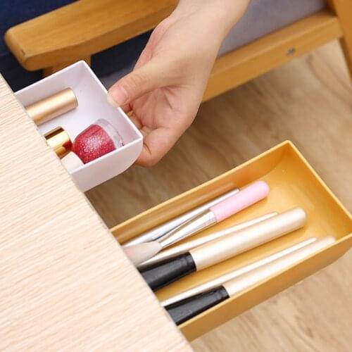 Table Storage Box Holder Case Storage Box Finishing Box Office Pencil Drawer Box Self Adhesive Under Desk Drawer Organizer Tools