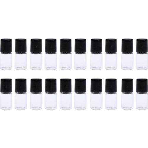 Lot 20pcs Transparent Empty Glass Roll On Bottles For Essential Oil Perfume