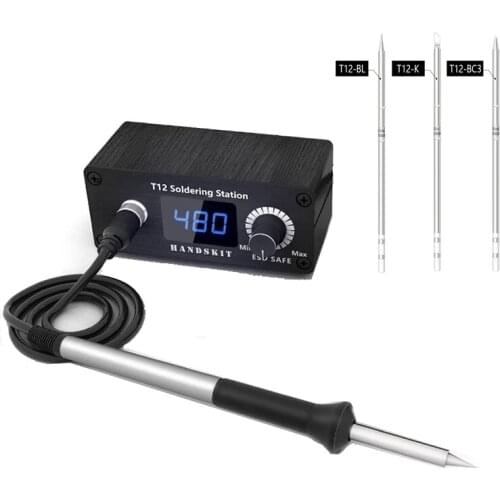T12 Soldering Station DC 19V-24V 72W Temperature Controller Digital Electronic Soldering Station Welding Iron Tools with 3Pcs S