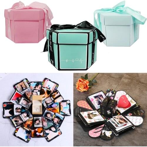 Surprise Gift Box Explosion 3D Photo Album Boxes DIY Handmade Valentines Day Gift Pakaging Supplies Wedding Birthday Party Favor