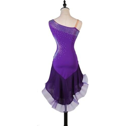 Custom custmize purple latin dress Rumba cha cha salsa tango ringe Charleston Flapper Great Gatsby dress lq124