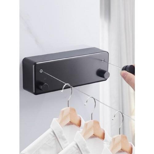 Shrink Clothesline Punch-Free Air Clothes Artifact Clothes Indoor Balcony Retractable Wire Rope Bathroom Clothes Hanger