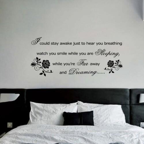 Free shipping watch your smile Aerosmith Lyrics Art Vinyl quote wall stickers bedroom wall decoration