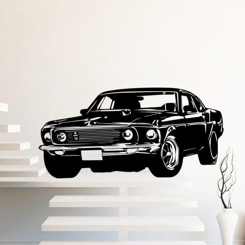 Vintage Car Wall Sticker Self Adhesive Art Wallpaper For Living Room Bedroom stickers decor kids room decoration murals Decals