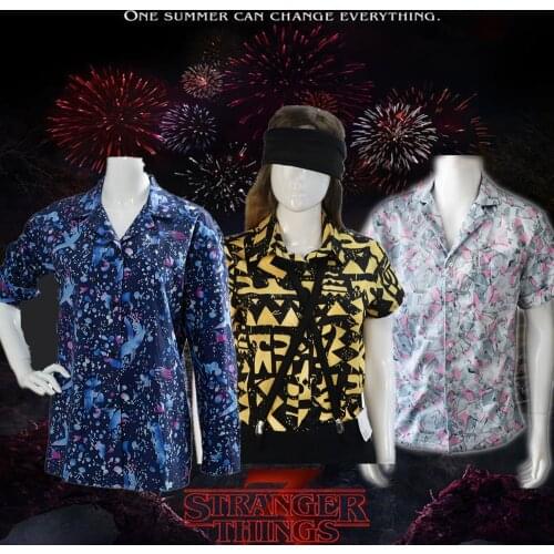 Girls Women Stranger Things 3 Eleven Cosplay Costume EL Cosplay Shirt Halloween Carnival Party Props