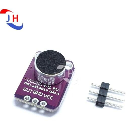 2PCS GY-MAX4466 Microphone Amplifier Board Sound sensor Module Auto Gain Control Attack for Arduino PCB Board Diy Kit MAX9814