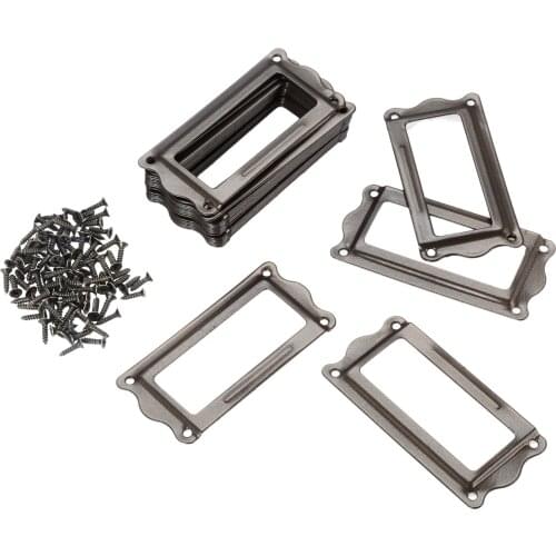 10Pcs Label Holder Name Card Holder Tag Drawer Box Case Pull Frame Decorative Furniture Picture Holder