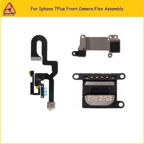10PCS/LOT Pholne Camera flex For iPhone 7Plus 7P 5.5'Sensor Front Camera Flex Cable Assembly Earpiece Speaker+Metal Bracket