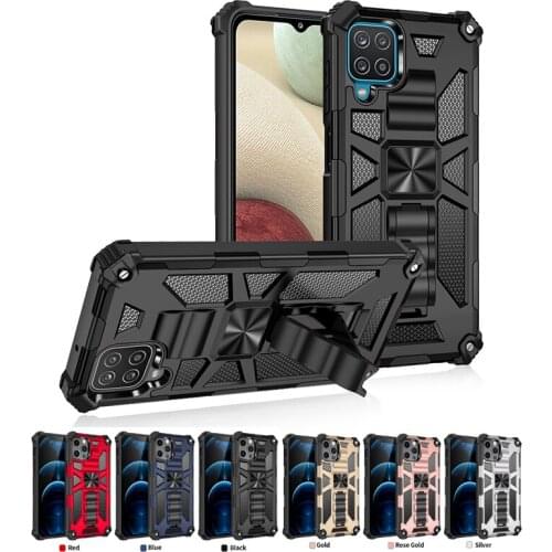 100pcs Shockproof Army Phone Case for Samsung Note 20 ultra /S21 ultra/S20 Plus/S10 plus/A42 5G/s21 FE/A52 with kickstand ring