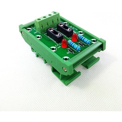 DIN Rail Mount 2 Position Fuse Module Board