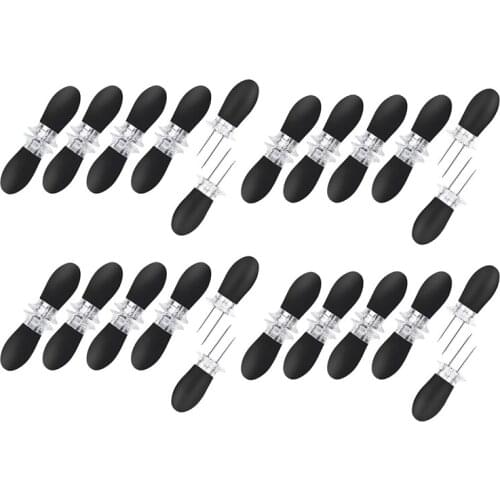 20Pcs/10 Pairs Corn Holders Portable Fruit Holder Barbecue Supplies Stainless Steel Corn on the Cob BBQ Fork Skewers