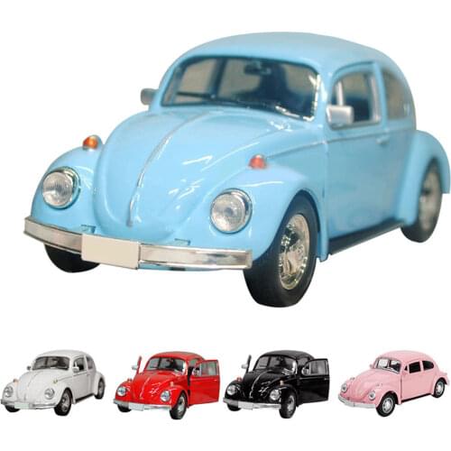 2019 Newest Arrival Retro Vintage Beetle Diecast Pull Back Car Model Toy for Children Gift Decor Cute Figurines Miniatures