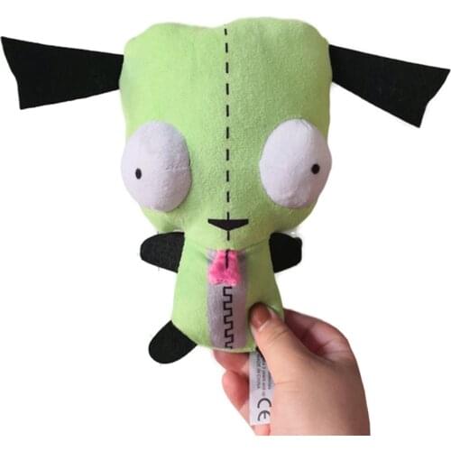 25cm 3D Bulging Eyes Green Alien Invader Zim Dog Stuffed Plush Toy For Kid Home Decoration
