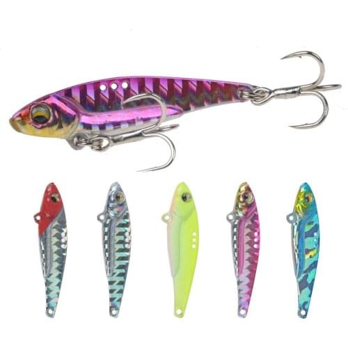 5cm/7.5g Metal VIB Winter Bait Hard Wobbler Crankbait Cast Pesca Fishing Lure For Bass Pike Perch