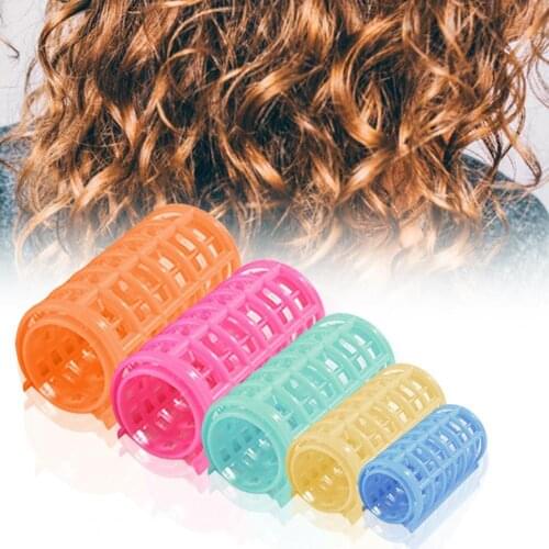 8Pcs Hair Curler Hair Rollers Self Grip Hair Roller Easy to Use DIY Plastic DIY Hair Curling Roller Styling Tools for Female