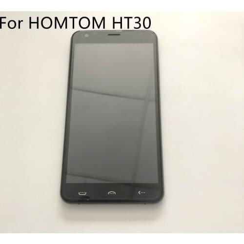 Used LCD Display Screen + Touch Screen + Frame For HOMTOM HT30 MTK6580 Quad Core 5.5" 1280x720 Free Shipping