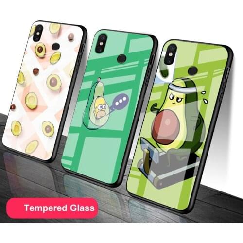Avocado is beautiful and cute Tempered Glass Case For Redmi 8 9 5Plus 6PRO 7A Note 6 7 8 8T 9S 9 pro