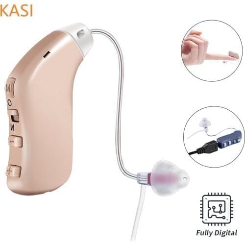 2021 best Digital Hearing Aid USB Rechargeable Mini In Ear Invisible Hearing Aids Assistant Adjustable Tone Sound Amplifier
