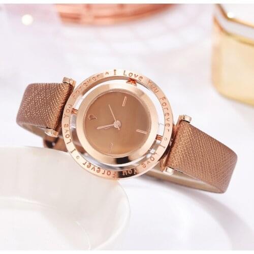 DPOS Ladies Watch With Leather Strap