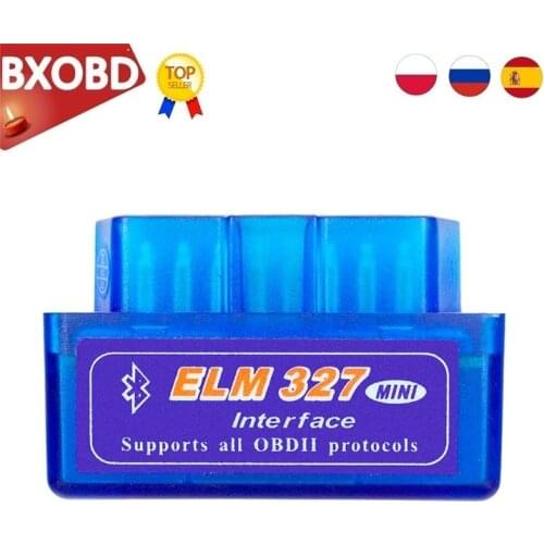 ELM 327 Bluetooth Mini ELM327 Bluetooth Adapter V2.1 ELM327 OBD2 Scanner ELM327 BT V2.1 for Android Torque/PC ELM 327 OBD2