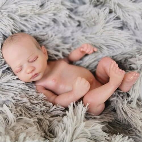 Exquisite mini reborn baby silicone doll 10inch detailed painted bebe reborn bonecas can bathe children gift reborn doll