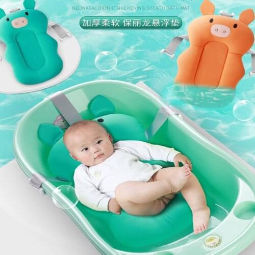 Newborn Bathtub Mat Bath Pad Dropshipping Non-Slip Foldable Security Seat Support Baby Shower Portable Air Cushion Bed Infant