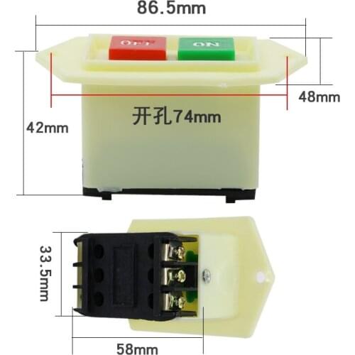 LC3-5 start stop Start switch on/off button drill switch 380V 5A for bench drill grinding machine cutting machine