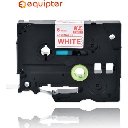 6mm Red on white tze212 Compatible Brother p-touch printers tze-212 tz212 tz-212 tz tze 212 label tape ribbon for ptouch maker