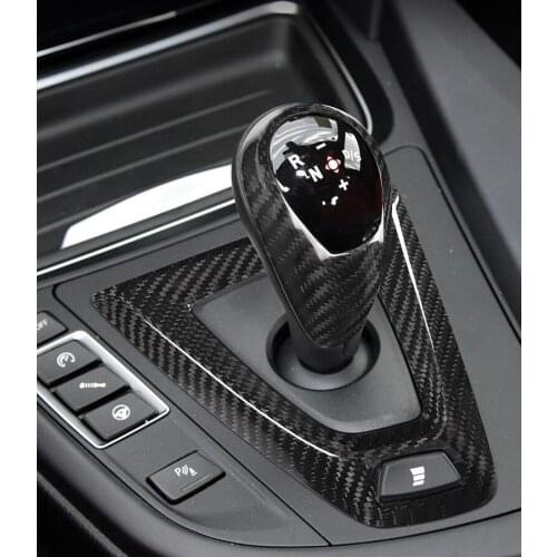 M3 M4 Dry Carbon Fiber Gear Shift Knob Cover Sticker Interior Trim for BMW M2 F87 M3 F80 M4 F82 F83 M5 F10 M Performance