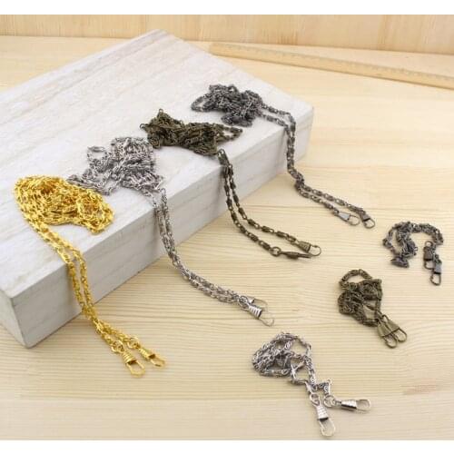 120cm Handle Metal Chain for antique brass/ silver/ gun black/ golden/ belt buckle YMDLL Coin Purse Bag DIY Accessory 10pcs