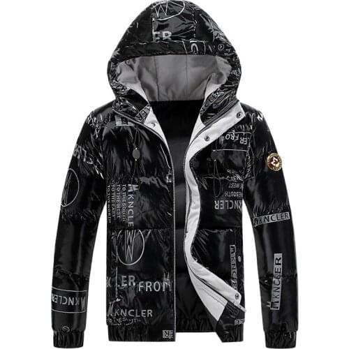 Bomber Jacket New Down Jacket Male Winter Parkas Men White Duck Down Jacket Hooded Outdoor Thick Warm Padded Snow Coat Oversize