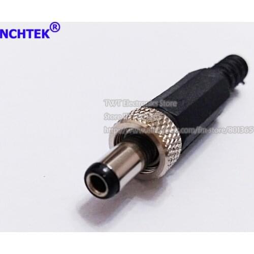 NCHTEK Lockable DC Power Male Plug 5.5x2.5mm Socket Adapter Connector With Screw Nut Locking For Cable/Free shipping/4PCS