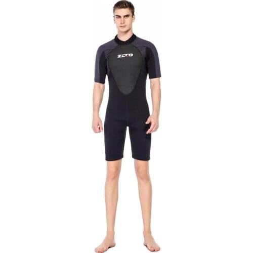 3MM Neoprene Wetsuit Men Keep Warm Swimming Scuba Diving Bathing Suit Short Sleeve Triathlon Wetsuit for Surf Snorkeling